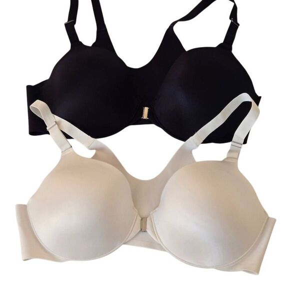 Soma Womens Black White Two Underwire Front Closure Full Coverage Bras 38B - Picture 12 of 12